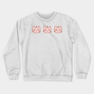 3 Pink Kitty by Sunnie Meowtlu Crewneck Sweatshirt